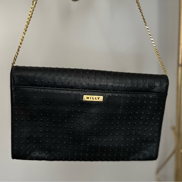 Milly Handbags - Milly Black Clutch/Shoulder Bag